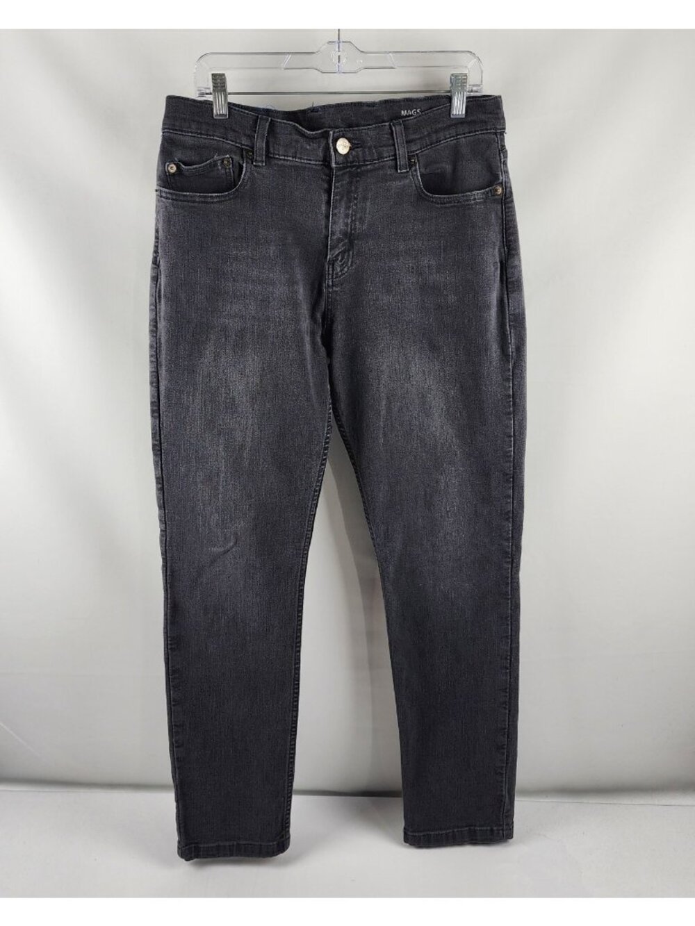 Mugsy Jeans Mens 36x30 Faded Black MAGS Denim